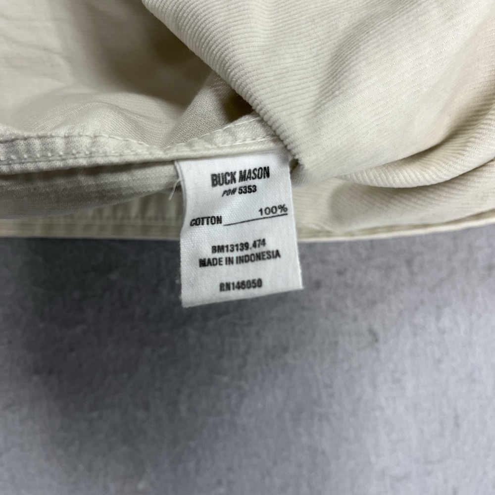 Buck Mason Shirt Mens Small Pumice Pinwale Corduroy One Pocket Shirt - Picture 9 of 15